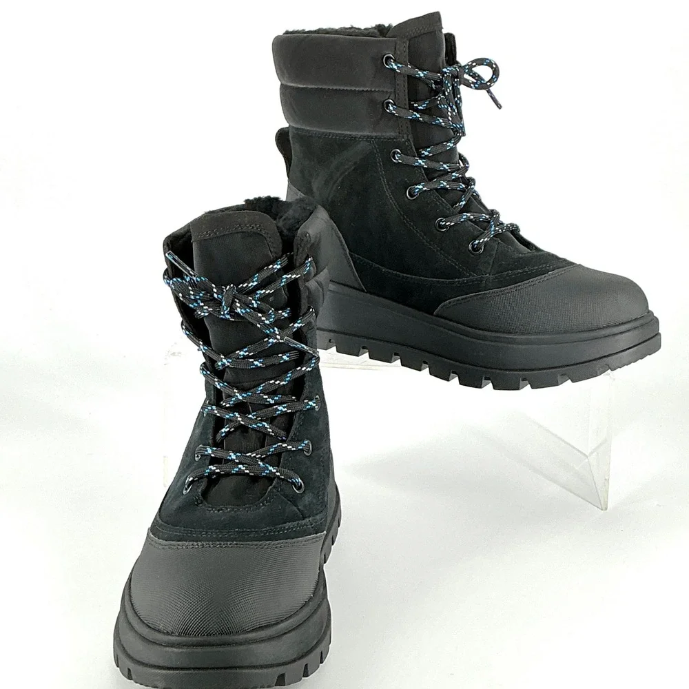 Koolaburra‎ by UGG Size 9 Mens Black Waterproof Suede Winter Boots NEW $120